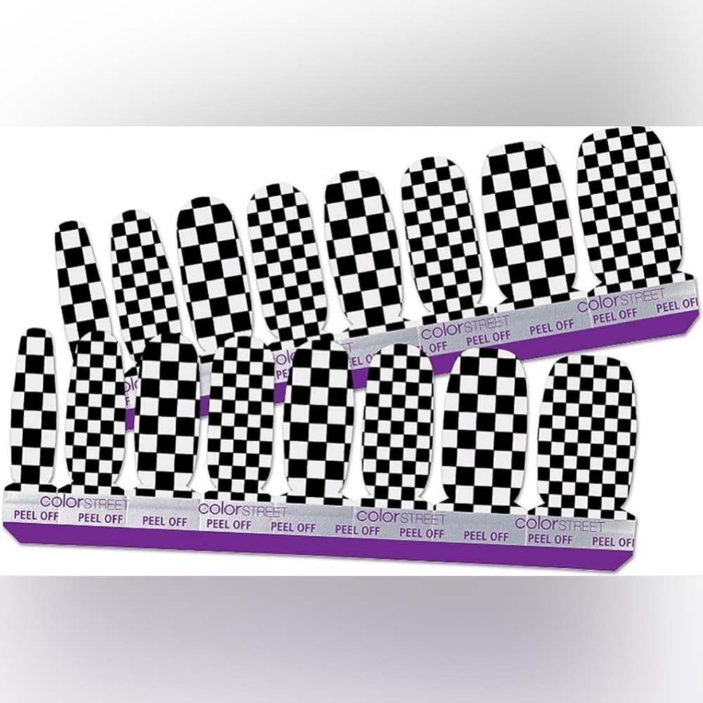 *Retired* Color Street: Check Yourself | Checkerboard Racing Clear Overlay - Picture 13 of 13